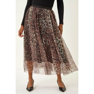 Roman Animal Print Mesh Layered Skirt 14 female Roman Animal Print Mesh Layered Skirt 14 female