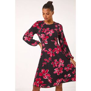 Roman Floral Print Tea Stretch Dress 20 female Roman Floral Print Tea Stretch Dress 20 female