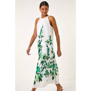 Roman Floral Print Halter Neck Midi Dress 14 female Roman Floral Print Halter Neck Midi Dress 14 female