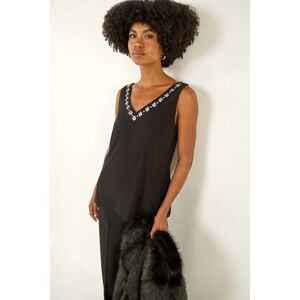 Roman Embellished V-Neck Stretch Vest Top 14 female Roman Embellished V-Neck Stretch Vest Top 14 female