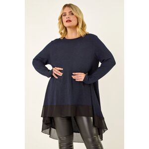 Roman Curve Glitter Chiffon Hem Tunic Top 18 female Roman Curve Glitter Chiffon Hem Tunic Top 18 female
