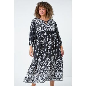 Roman Curve Boho Print Tiered Midi Dress 18 female Roman Curve Boho Print Tiered Midi Dress 18 female