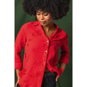 Roman Floral Embroidered Collared Shirt 16 female Roman Floral Embroidered Collared Shirt 16 female