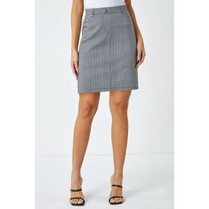 Roman Gingham Straight Elastic Waist Stretch Skirt 20 female Roman Gingham Straight Elastic Waist Stretch Skirt 20 female