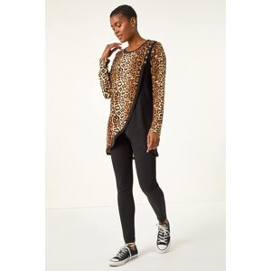 Roman Animal Print Button Detail Top 10 female Roman Animal Print Button Detail Top 10 female