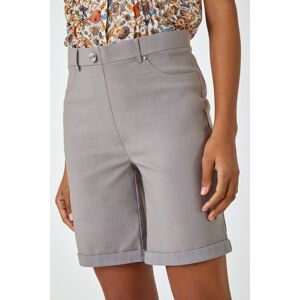 Roman Elastic Waist Turn Up Stretch Shorts 14 female Roman Elastic Waist Turn Up Stretch Shorts 14 female