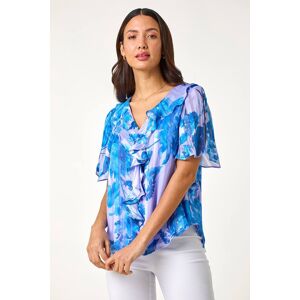 Roman Floral Print Ruffle Top 10 female Roman Floral Print Ruffle Top 10 female