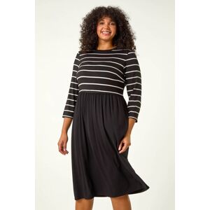 Roman Curve Contrast Stripe Stretch Dress 30-32 female Roman Curve Contrast Stripe Stretch Dress 30-32 female
