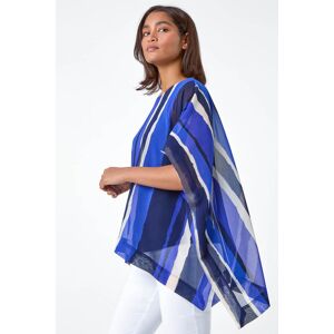 Roman Stripe Print Chiffon Overlay Tunic Top 10 female Roman Stripe Print Chiffon Overlay Tunic Top 10 female