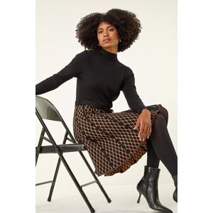 Roman Contrast Skirt Ribbed Jumper Dress 20 female Roman Contrast Skirt Ribbed Jumper Dress 20 female