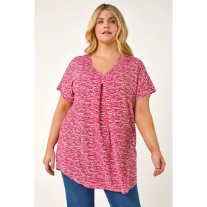 Roman Curve Pleat Front Printed Stretch Top 22-24 female Roman Curve Pleat Front Printed Stretch Top 22-24 female