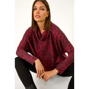 Roman Aztec Print Relaxed Cowl Neck Stretch Top 20 female Roman Aztec Print Relaxed Cowl Neck Stretch Top 20 female