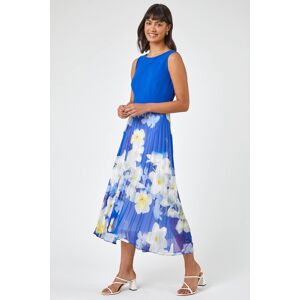 Roman Floral Print Chiffon Fit & Flare Dress 12 female Roman Floral Print Chiffon Fit & Flare Dress 12 female