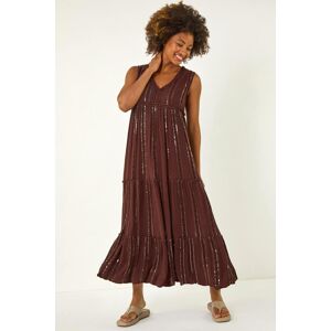 Roman Sequin Tiered Maxi Dress 18 female Roman Sequin Tiered Maxi Dress 18 female