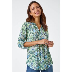 Roman Aztec Burnout Print Relaxed V-Neck Tunic Top 12 female Roman Aztec Burnout Print Relaxed V-Neck Tunic Top 12 female