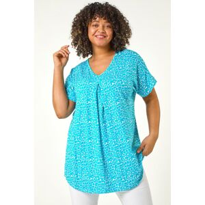 Roman Curve Pleat Front Printed Stretch Top 30-32 female Roman Curve Pleat Front Printed Stretch Top 30-32 female