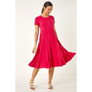 Roman Frill Tiered Smock Midi Dress 10 female Roman Frill Tiered Smock Midi Dress 10 female