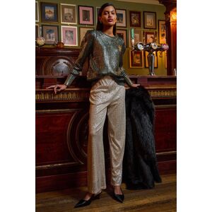 Roman Metallic Crew Neck Knit Jumper one size female Roman Metallic Crew Neck Knit Jumper one size female