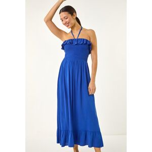 Roman Frill Shirred Bandeau Midi Dress 18 female Roman Frill Shirred Bandeau Midi Dress 18 female