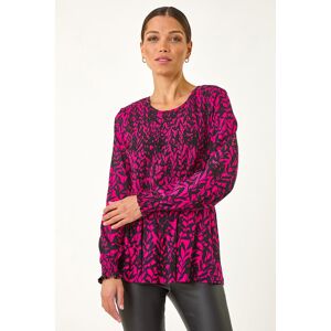 Roman Abstract Printed Shirred Tunic Top 12 female Roman Abstract Printed Shirred Tunic Top 12 female