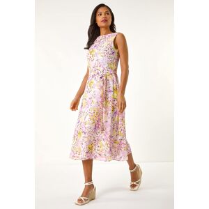 Roman Floral Print Pleat Neck Midi Dress 20 female Roman Floral Print Pleat Neck Midi Dress 20 female