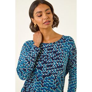 Roman Printed Bubble Hem Top 16 female Roman Printed Bubble Hem Top 16 female