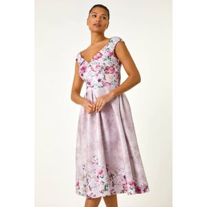 Roman Sweetheart Floral Premium Stretch Midi Dress 18 female Roman Sweetheart Floral Premium Stretch Midi Dress 18 female