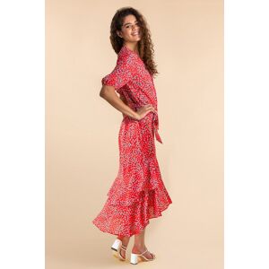 Roman Ditsy Floral Frill Hem Midi Dress 12 female Roman Ditsy Floral Frill Hem Midi Dress 12 female