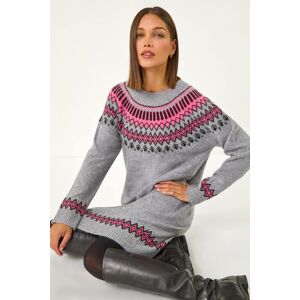 Roman Fairisle Knitted Jumper Dress 20 female Roman Fairisle Knitted Jumper Dress 20 female