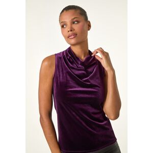 Roman Velvet Cowl Neck Stretch Top 18 female Roman Velvet Cowl Neck Stretch Top 18 female