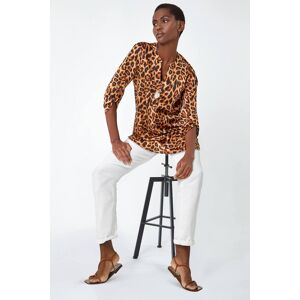 Roman Animal Longline Button Detail V-Neck Blouse 10 female Roman Animal Longline Button Detail V-Neck Blouse 10 female