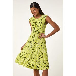 Roman Ditsy Floral Keyhole Twist Dress 20 female Roman Ditsy Floral Keyhole Twist Dress 20 female
