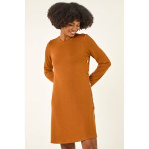 Roman Side Button Detail Swing Dress 18 female Roman Side Button Detail Swing Dress 18 female