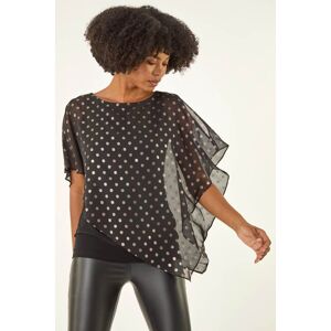 Roman Foil Spot Overlay Asymmetric Top 14 female Roman Foil Spot Overlay Asymmetric Top 14 female