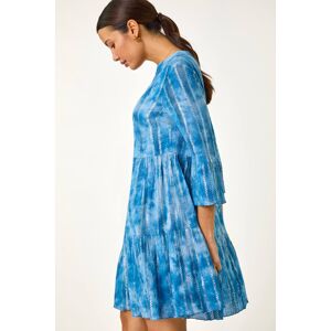 Roman Tie Dye Print Shimmer Smock Dress 16 female Roman Tie Dye Print Shimmer Smock Dress 16 female