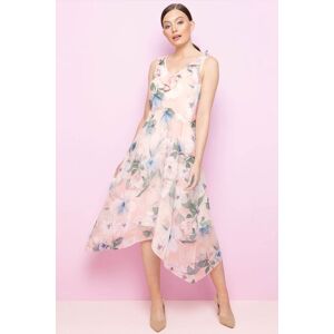 Roman Floral Chiffon Frill Midi Dress 20 female Roman Floral Chiffon Frill Midi Dress 20 female