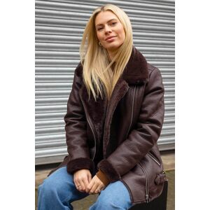 Roman Faux Fur Lined Zip Detail Aviator Jacket 18 female Roman Faux Fur Lined Zip Detail Aviator Jacket 18 female