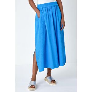 Roman Textured Cotton Elastic Waist A Line Maxi Skirt 18 female Roman Textured Cotton Elastic Waist A Line Maxi Skirt 18 female