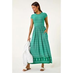 Roman Paisley Relaxed Stretch Maxi Dress 10 female Roman Paisley Relaxed Stretch Maxi Dress 10 female