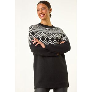Roman Mono Fairisle Tunic Knit Jumper 10 female Roman Mono Fairisle Tunic Knit Jumper 10 female
