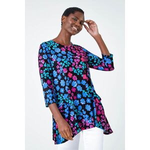 Roman Floral Pocket Stretch Tunic Top 10 female Roman Floral Pocket Stretch Tunic Top 10 female