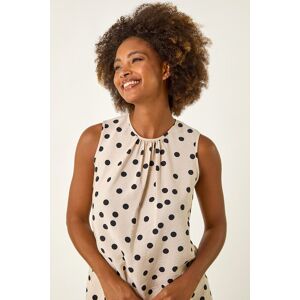 Roman Spot Print Tie Detail Vest Top 10 female Roman Spot Print Tie Detail Vest Top 10 female