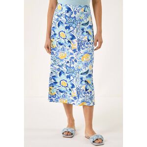 Roman Floral Print Stretch Midi Skirt 12 female Roman Floral Print Stretch Midi Skirt 12 female