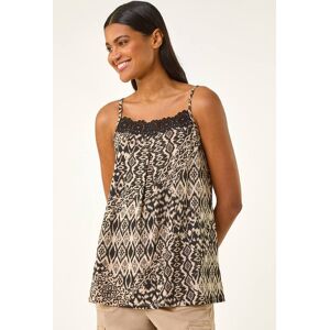 Roman Geometric Lace Trim Cami Top 10 female Roman Geometric Lace Trim Cami Top 10 female