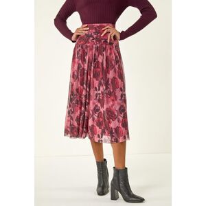 Roman Rose Print Mesh Layered Skirt 18 female Roman Rose Print Mesh Layered Skirt 18 female