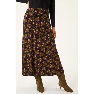 Roman Floral Print Stretch Midi Skirt 12 female Roman Floral Print Stretch Midi Skirt 12 female