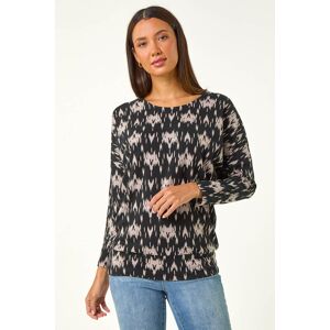 Roman Abstract Print Round Neck Top 10 female Roman Abstract Print Round Neck Top 10 female