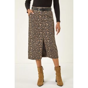 Roman Animal Print Stretch Midi Skirt 20 female Roman Animal Print Stretch Midi Skirt 20 female