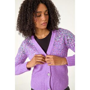 Roman Sequin Knit Buttoned Cardigan S female Roman Sequin Knit Buttoned Cardigan S female