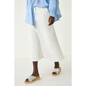 Roman Cotton Denim Panelled Midi Skirt 20 female Roman Cotton Denim Panelled Midi Skirt 20 female